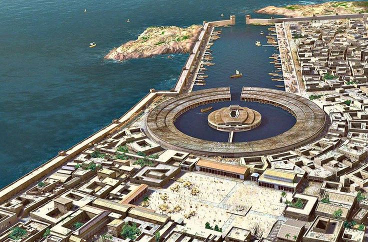 Ancient Carthage grand port reconstruction